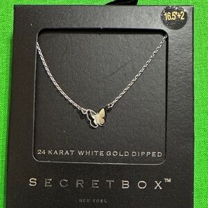 White Gold Butterfly Necklace